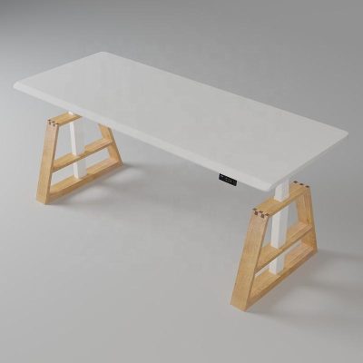 Top Quality Executive Electric Height Adjustable Office Furniture Computer Desk Workstat Wooden Standing Smart Lift Table Frame